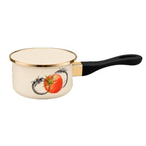 Rondel emaliowany z rączką BASSO 14cm/0,54L wzór 2